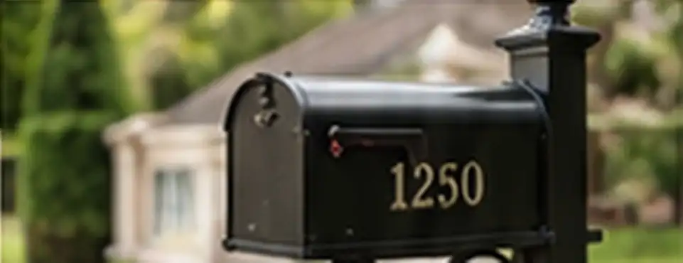 Community mailbox and streetscape detail